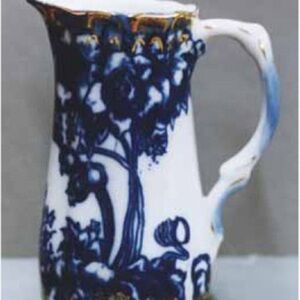 Blue flow pitcher art nouveau